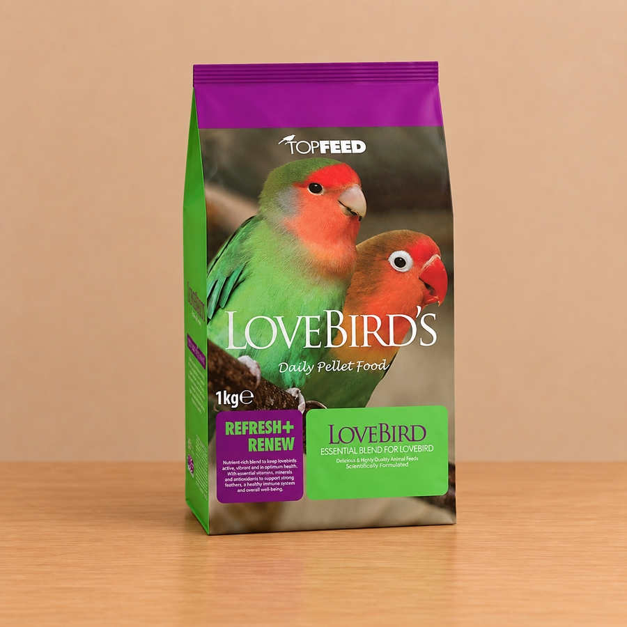 غذای خشک طوطی برزیلی تاپ فید LoveBirds ۱ کیلوگرم