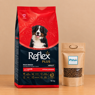 غذای خشک سگ بالغ رفلکس پلاس نژاد خیلی بزرگ طعم بره